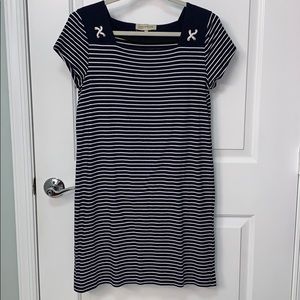 Jones New York Sailor Style Tee Dress Navy Stripe